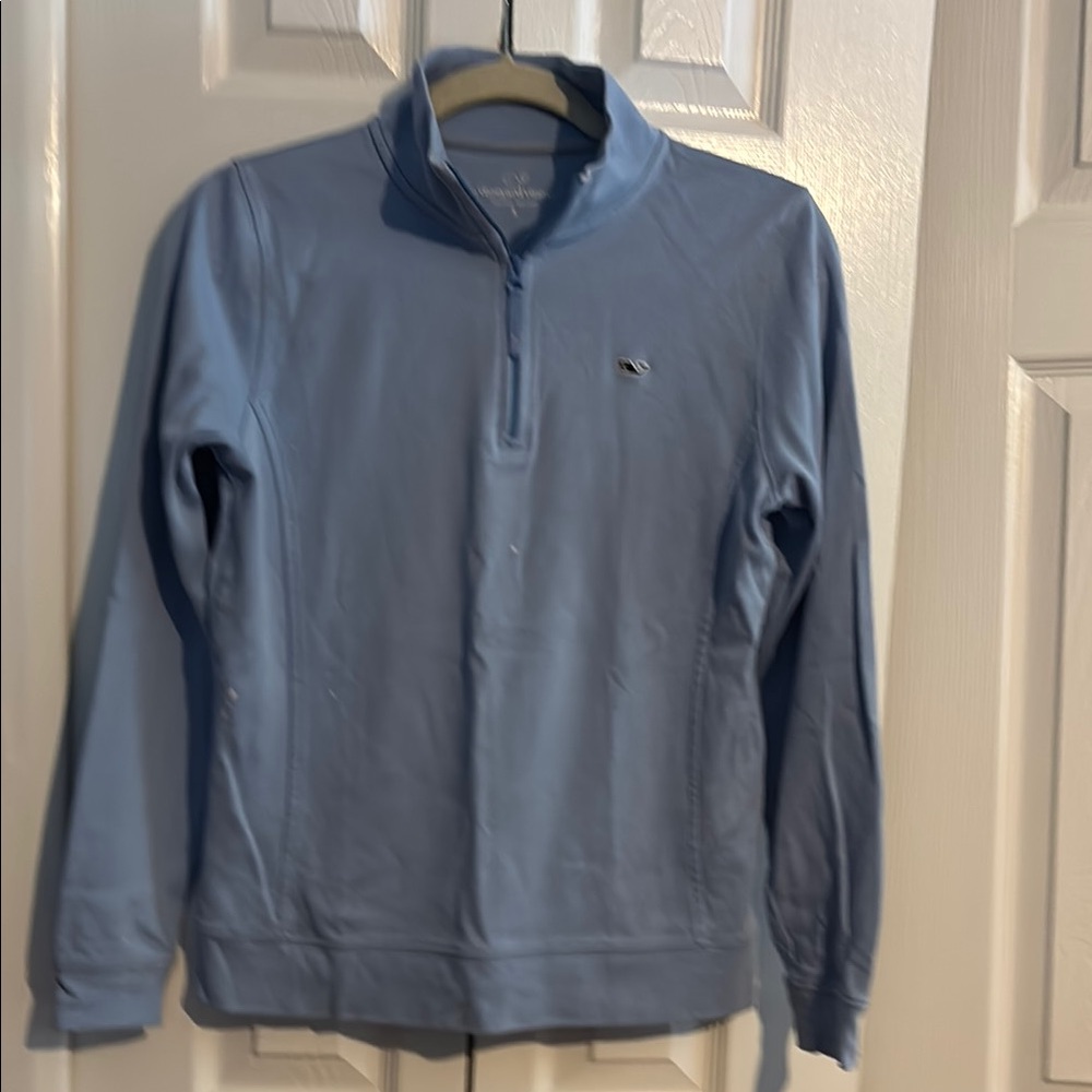 Vineyard Vines long sleeve 3/4 zip up in blue size small